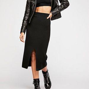 Free People Skyline Midi Skirt in Black